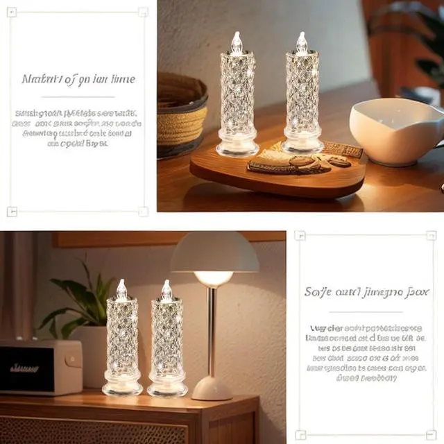 Alt view image 4 of 7 - _Mega Brand Rose Shadow LED Flameless Candles, 6PCS Romantic Battery Operated Candles Led Pillar Candles for Valentines Anniversary Wedding Christmas Decorations(White, D 2.5" x H 7.2")