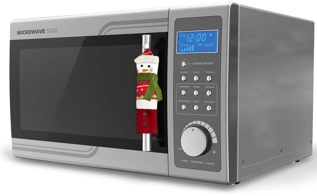 Alt view image 7 of 7 - 3 Piece Set Christmas Snowman Refrigerator Door Handle Covers Appliance Handle Covers Christmas Decorations Fits Standard Size Kitchen Refrigerator Microwave Oven Or Dishwasher