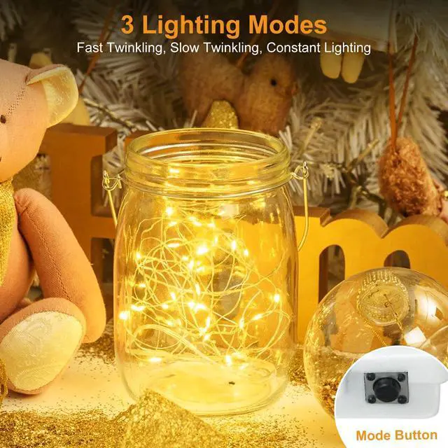 Alt view image 3 of 6 - 30 Pack Fairy Lights Battery Operated Twinkle Lights with 3 Modes