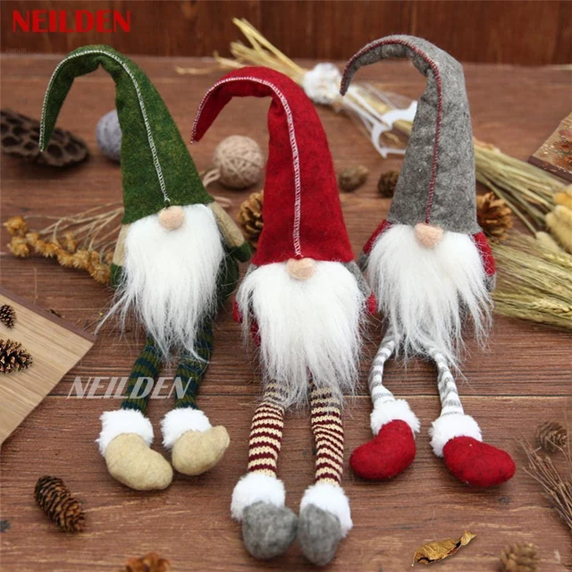 Alt view image 4 of 7 - 3pcs new Christmas Decoration Long Legs Rudolph Doll Christmas Children Gift Hotel mall Window Decoration
