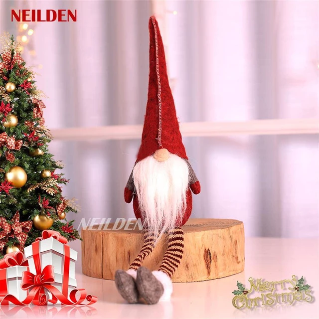 Alt view image 7 of 7 - 3pcs new Christmas Decoration Long Legs Rudolph Doll Christmas Children Gift Hotel mall Window Decoration