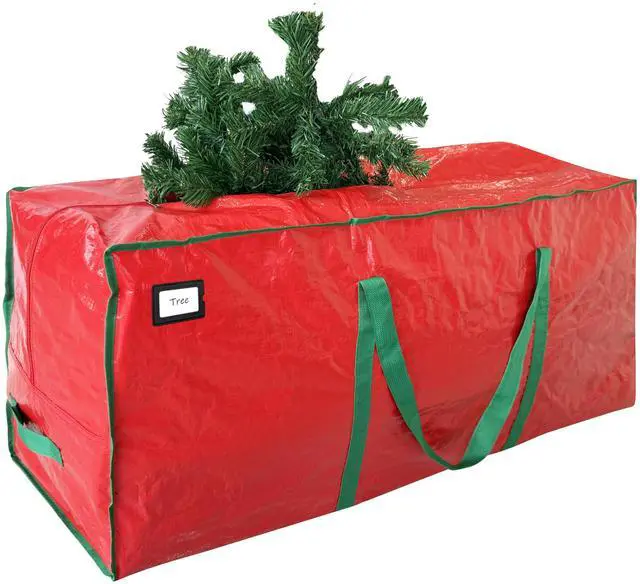 Main image of _Mega Brand  7.5 ft Christmas Tree Storage Bag - Durable Heavy Duty Extra Large Artificial Xmas Holiday Tree Bag with Reinforced Handles and Dual Zippers Wide Opening - Red