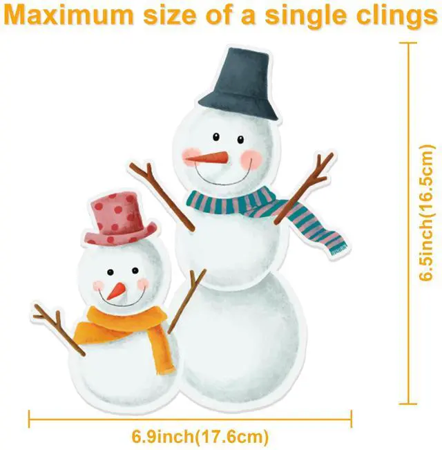 Alt view image 5 of 6 - _Mega BrandChristmas Decorations - Snowflake Window Clings Stickers for Glass | Christmas Decorations Indoor Outdoor - Holiday Santa Claus Reindeer Decals Xmas Decor Party Favors Supplies for Outside