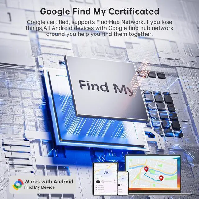 Alt view image 3 of 7 - _Mega Brand Air Tracker Tag for AndroidAndroid Only  IP65 Waterproof Smart Tag & Item Finder | Ultra-Long Battery | Works with Google Find My Device | Find Keys/Wallet/Car (2025 New Model)
