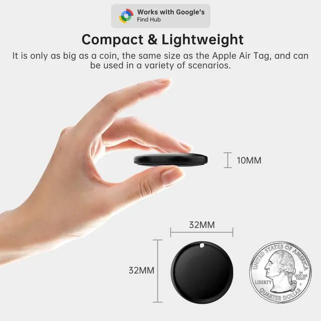 Alt view image 7 of 7 - _Mega Brand Air Tracker Tag for AndroidAndroid Only  IP65 Waterproof Smart Tag & Item Finder | Ultra-Long Battery | Works with Google Find My Device | Find Keys/Wallet/Car (2025 New Model)