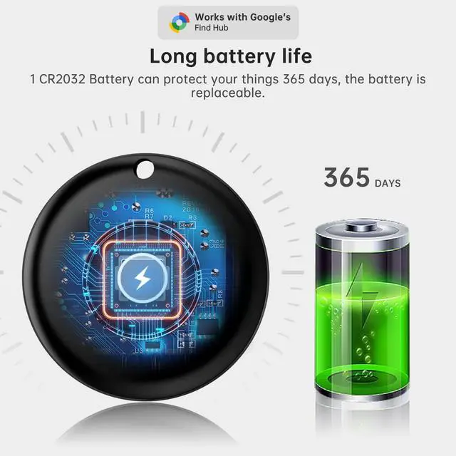 Alt view image 6 of 7 - _Mega Brand Air Tracker Tag for AndroidAndroid Only  IP65 Waterproof Smart Tag & Item Finder | Ultra-Long Battery | Works with Google Find My Device | Find Keys/Wallet/Car (2025 New Model)