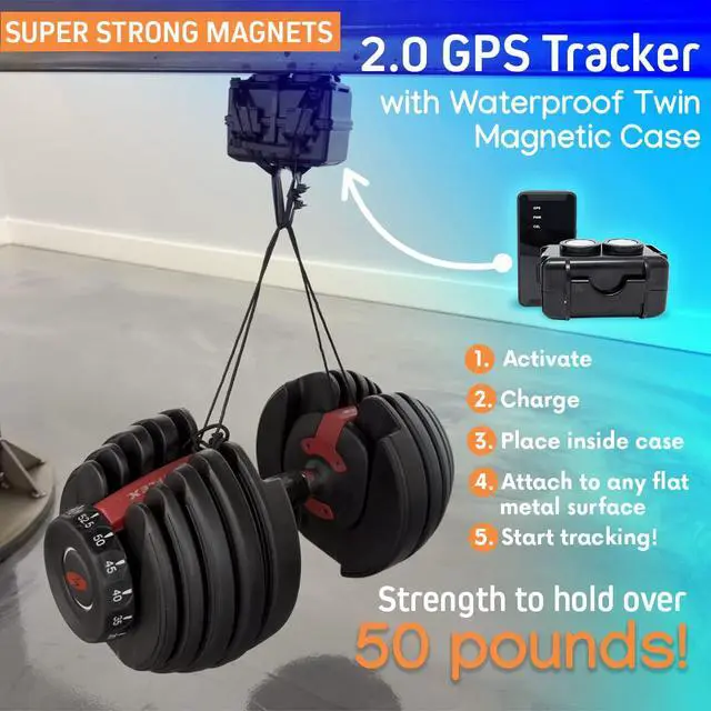 Alt view image 2 of 7 - _Mega Brand  2.0 GPS Tracker - Bundle with Twin Waterproof Magnet Case for Vehicles, Assets - 4G LTE - Real-Time GPS Tracking Device  Instant Alerts