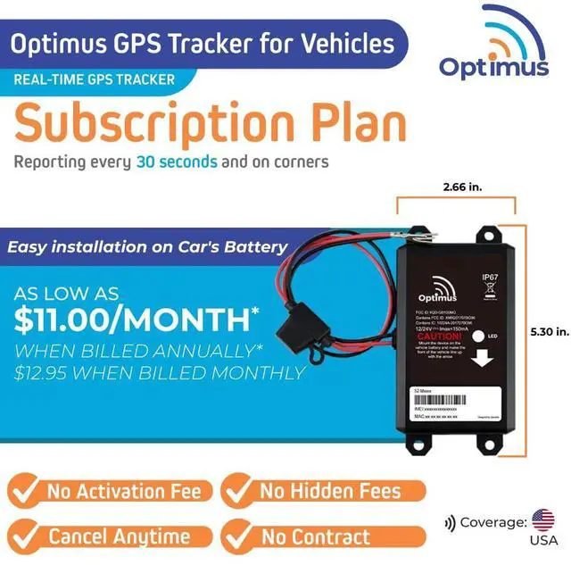 Alt view image 2 of 7 - _Mega Brand Wired GPS Tracker for Vehicles - Easy Installation on Car's Battery - Low Cost Subscription Plan Options