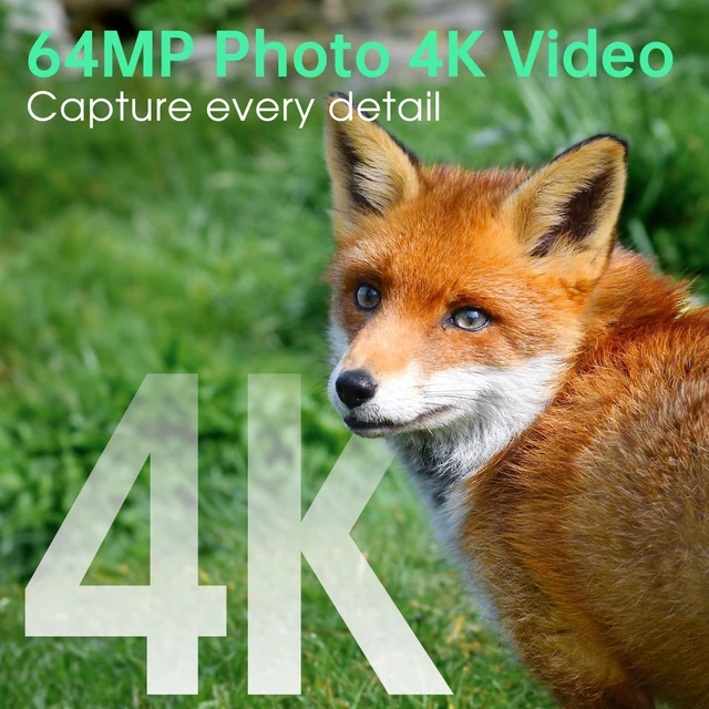 Alt view image 4 of 7 - FRKTCAM Trail Camera 4K 64MP Solar Game Camera WiFi Bluetooth,0.1s Trigger Motion Activated6000mAh Battery, 64GB SD Card and Ip67 Waterproof Trail Cam, 130° Wide Angle for Deer & Farm Security