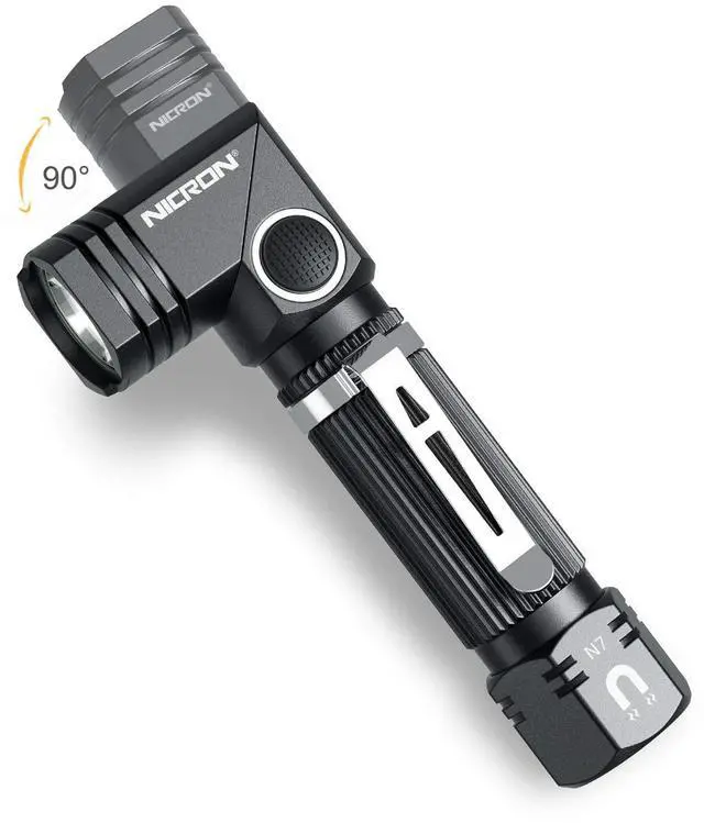 Main image of _Mega Brand N7 600 Lumens Tactical Flashlight, 90 Degree Ip65 Waterproof Led Mini Flashlight 4 Modes- Best High Lumens Are For Camping, Outdoor, Hiking Not including BatteriesGift