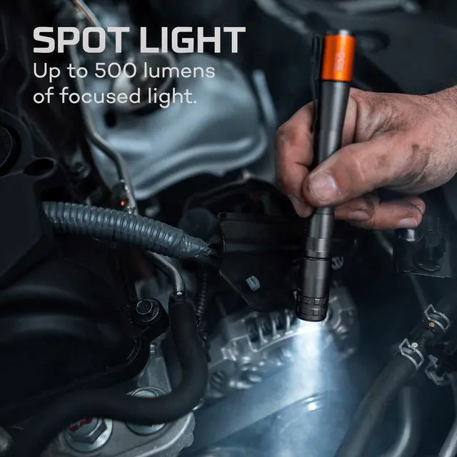 Alt view image 2 of 6 - _Mega Brand 500+ Flex Pen Light | 500 Lumens, 8 Light Modes, Rechargeable LED Flashlight & 360 Degree Area Lighting, Magnetic Base, IPX7 Waterproof, Pocket Size for EDC, Includes USB Charging Cable