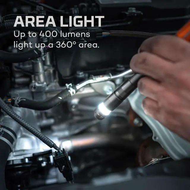 Alt view image 3 of 6 - _Mega Brand 500+ Flex Pen Light | 500 Lumens, 8 Light Modes, Rechargeable LED Flashlight & 360 Degree Area Lighting, Magnetic Base, IPX7 Waterproof, Pocket Size for EDC, Includes USB Charging Cable