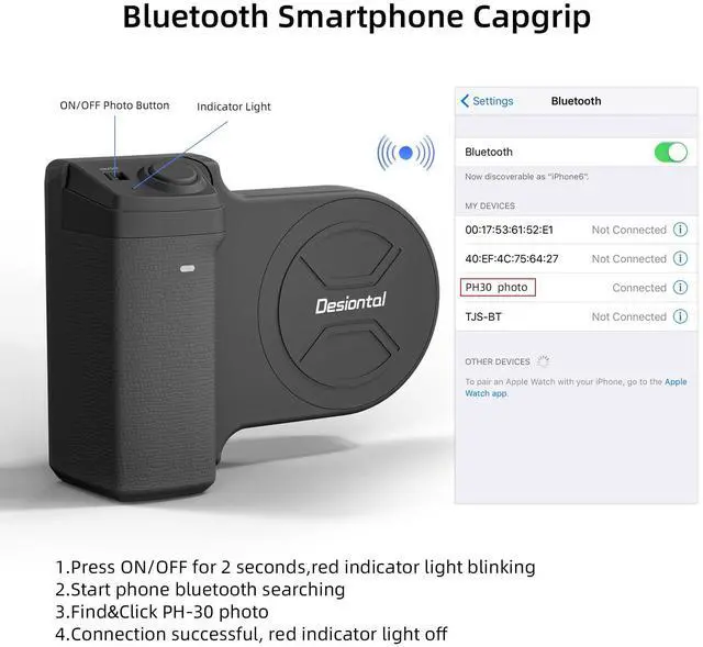 Alt view image 4 of 7 - _Mega Brand Camera Grip for iPhone Magsafe Phone Video Shooting Handle Bluetooth Bracket Shift Cam Progrip Smartphone Photography with Tripod for iPhone 16 15 14 13 12 11 Pro Max Vlog Video