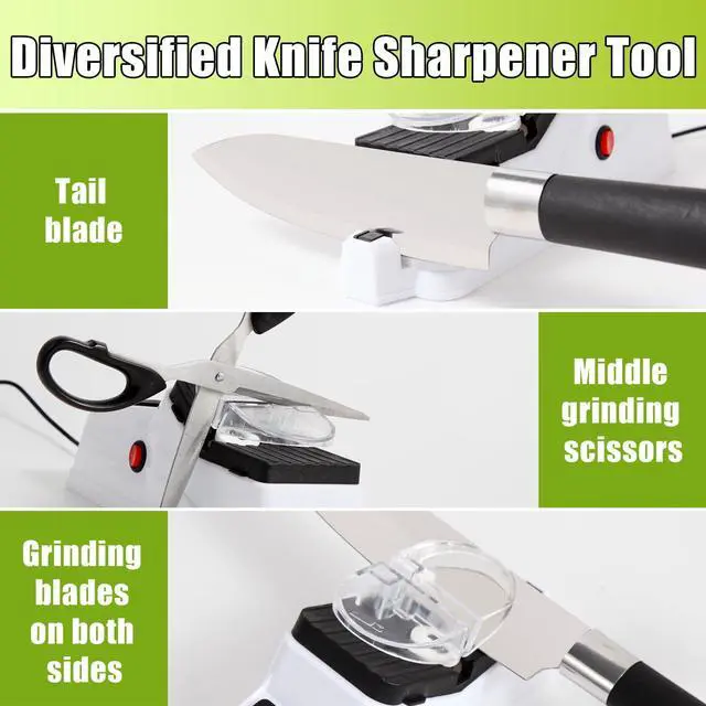 Alt view image 6 of 6 - _Mega Brand Electric Knife Sharpener,(USB) Double Sided Knife Sharpener,Quick Sharpening & Polishing,with Protective Cover.5pcs grindstone