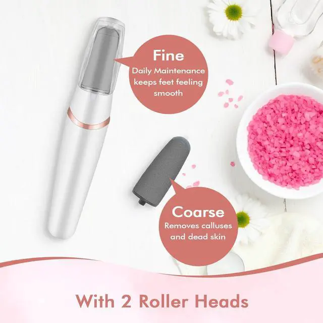 Alt view image 4 of 7 - Electric Foot File and Callus Remover,Professional Pedicure Tools for Dry, Calluses, Dead, Cracked, Hard Skin,Equipped with 2 Grinding Heads and 1 Cleaning Brush