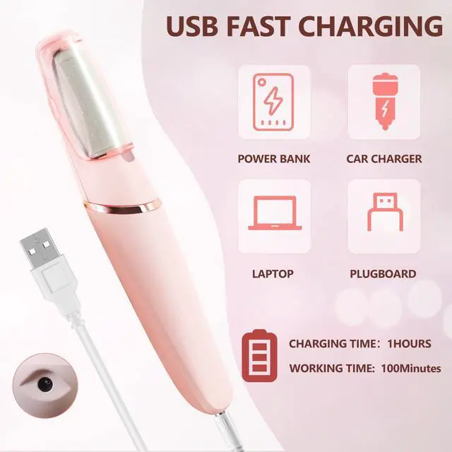 Alt view image 4 of 7 - Electric Callus Removers for Feet, Haootadiy Electric Foot Callus Remover Pedicure Kits Rechargeable with12 in 1, Removes Dry Skin for Smoother Feet, Foot Care for Dead Skin Ideal Gift, Assorted