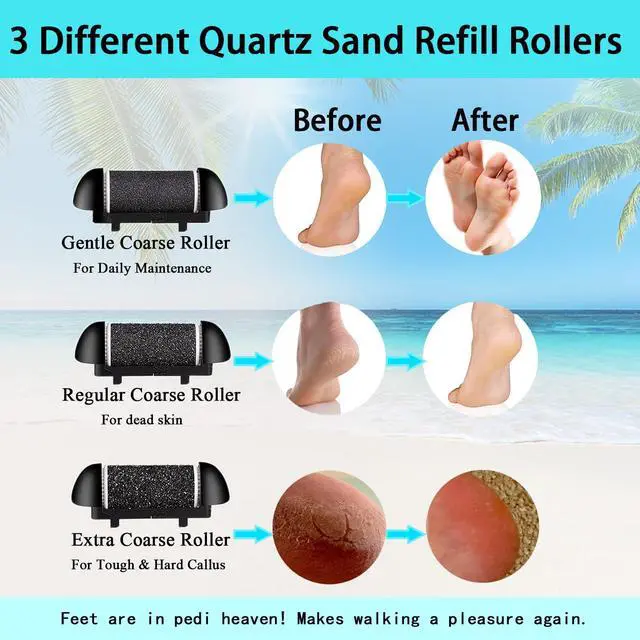 Alt view image 5 of 7 - Electric Foot Callus Remover- Long Service Time, Rechargeable Electronic Foot File- Ideal Gift, Professional Pedicure Tools, Waterproof Foot Scrubber, Pedicure Kit Feet Care for Dead Skin (Black)