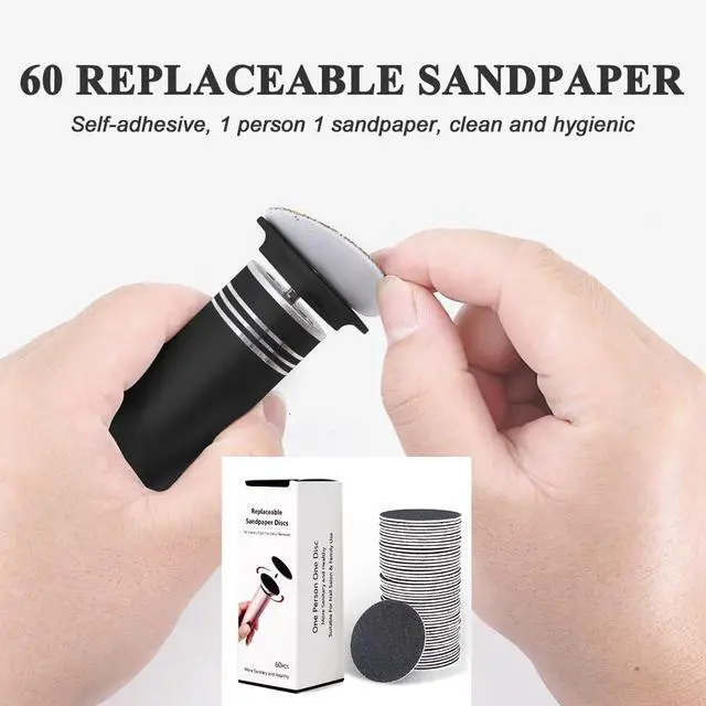 Alt view image 6 of 7 - Upgraded Electric Callus Remover for Feet (Adjustable Speed) Professional Electric Foot File Foot Sander Foot Grinder for Dead Skin Pedicure Tools with 60 Replaceable Sandpaper, Black