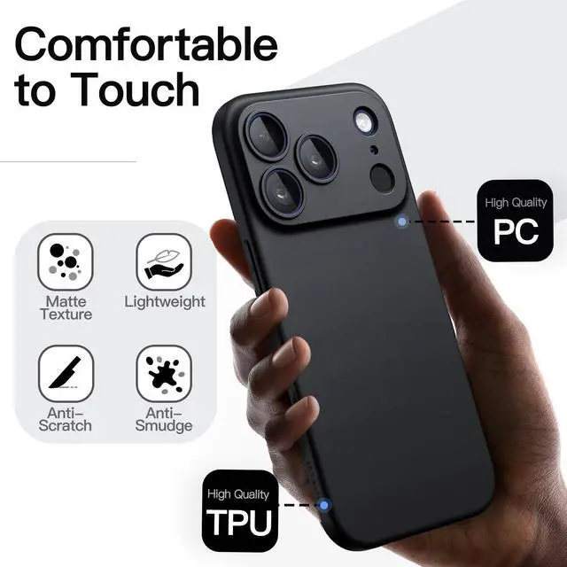 Alt view image 5 of 7 - Slim Case for iPhone 17 Pro Max, Black