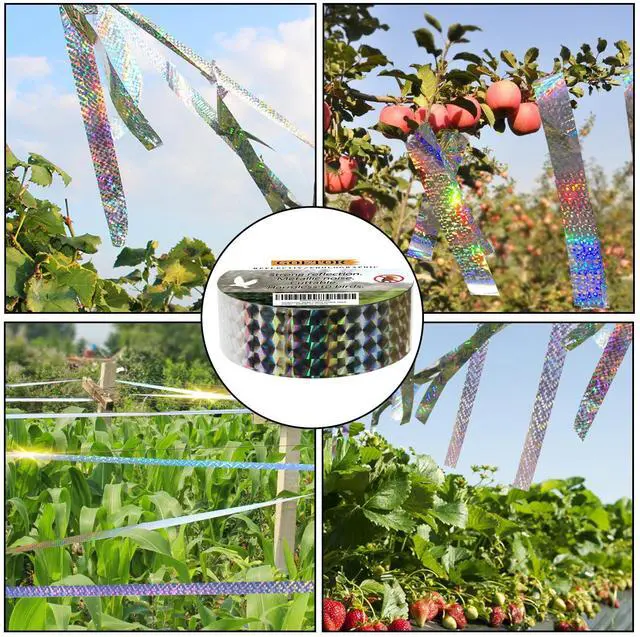 Alt view image 4 of 7 - _Mega Brand Bird Scare Tape Ribbon Flash Double Sided Reflective Ribbon 298 Feet