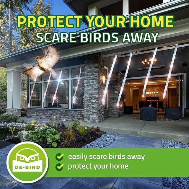 Alt view image 5 of 7 - _Mega Brand Scare Tape - 125 Ft Roll, Holographic, Garden Style - Reflective Tape for Birds - Pigeon & Goose Control, Balcony & Patio Nest Deterrent