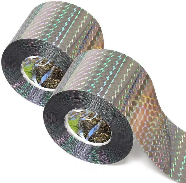 Main image of _Mega Brand Bird Scare Tape Ribbon(700FT) Reflective Tape Keep Birds Away Outdoor,Double Side Bird Flash Tape, Scare Geese, Pigeon, Duck, Woodpecker