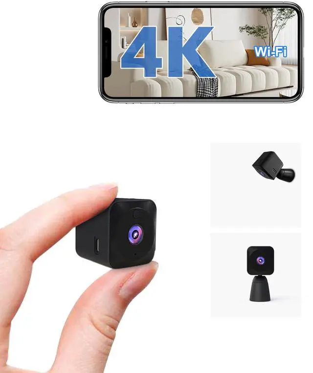 Main image of AOBOCAM 4K HD Indoor Camera for Indoor Security with App Control Motion Detection & Night Vision Wireless WiFi Rechargeable Pet Camera for Home/Office 24/7 Cycle Save Video Only (4K)