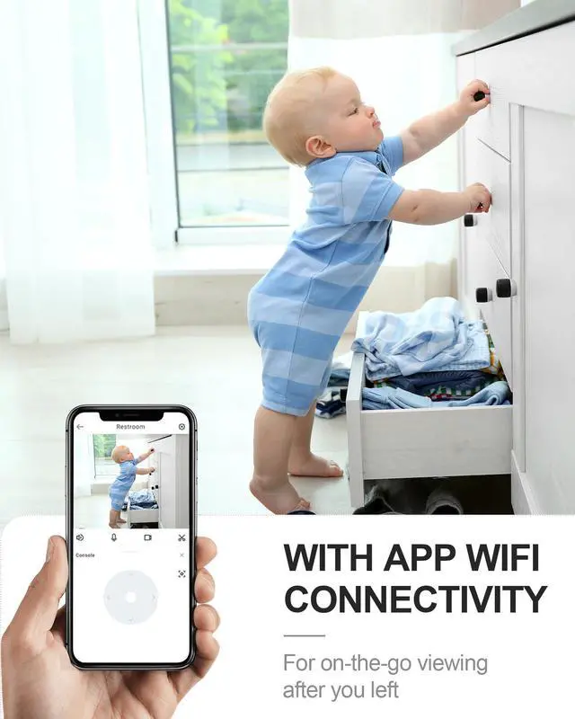 Alt view image 3 of 6 - AOBOCAM 4K HD Indoor Camera for Indoor Security with App Control Motion Detection & Night Vision Wireless WiFi Rechargeable Pet Camera for Home/Office 24/7 Cycle Save Video Only (4K)