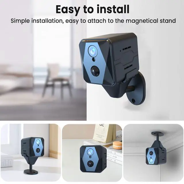 Alt view image 7 of 7 - _Mega Brand 4K Spy Camera, Hidden Camera, WiFi Mini Cam, Durable Standby Time, Real-Time Recording, AI Motion Detection, Cloud & SD Storage, Auto Night Vision, Ideal Nanny Cam for Home Security