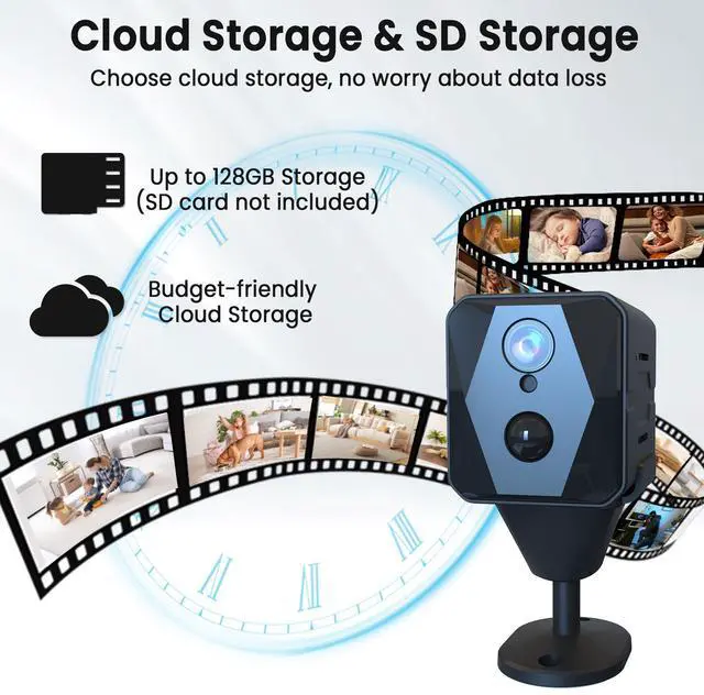 Alt view image 5 of 7 - _Mega Brand 4K Spy Camera, Hidden Camera, WiFi Mini Cam, Durable Standby Time, Real-Time Recording, AI Motion Detection, Cloud & SD Storage, Auto Night Vision, Ideal Nanny Cam for Home Security