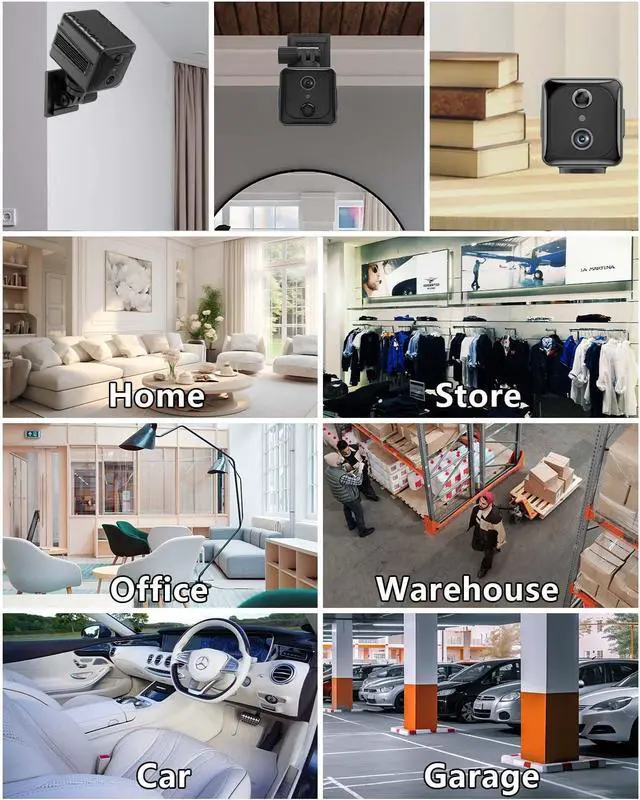 Alt view image 6 of 6 - WiFi Spy Hidden Camera Wireless 4K Small Nanny Cam Indoor Home Security Video Camera with 120 Days Standby Battery Life Phone APP Motion Detection Night Vision