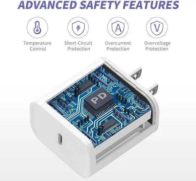 Alt view image 3 of 7 - iPhone Charger Fast Charging,[MFi Certified] 2Pack 20W Type C Fast Charger Block with [10FT&6FT] USB C to Lightning Cable Compatible for iPhone 14/13/12/11 Pro Max/Xs Max/XR/X,iPad