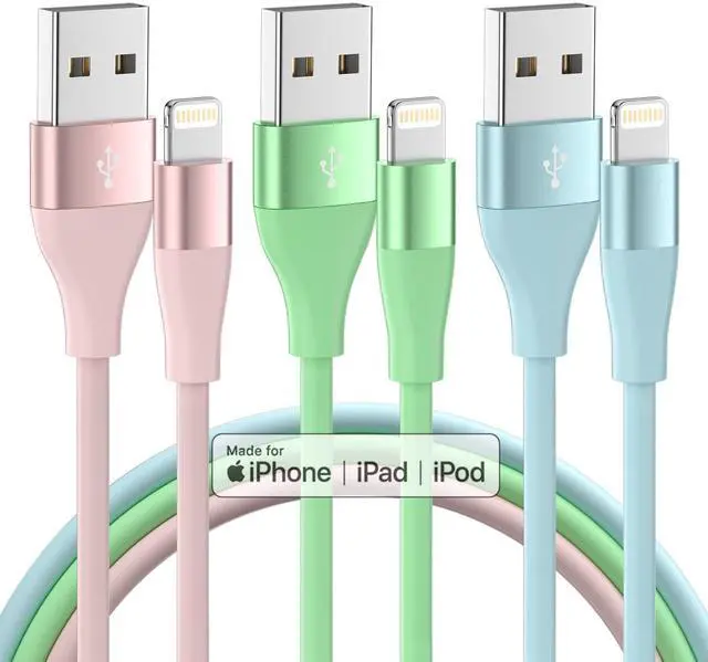 Main image of iPhone Charger 3Pack 10 FT Apple MFi Certified Lightning Cable Fast Charging iPhone Charger Cord Compatible with iPhone 14 13 12 11 Pro Max XR XS X 8 7 6 Plus SE iPad and More