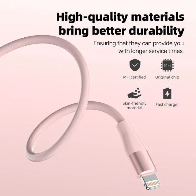 Alt view image 4 of 7 - iPhone Charger 3Pack 10 FT Apple MFi Certified Lightning Cable Fast Charging iPhone Charger Cord Compatible with iPhone 14 13 12 11 Pro Max XR XS X 8 7 6 Plus SE iPad and More