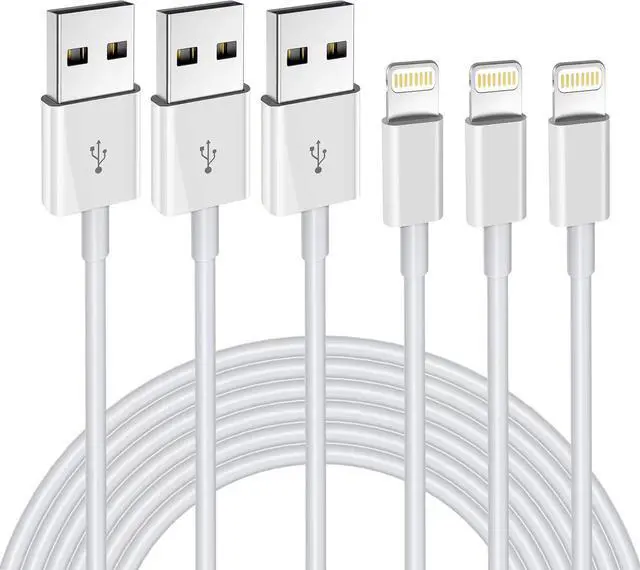 Main image of iPhone Charger 3Pack 6FT MFi Certified USB A to Lightning Cable Fast Charging Cords Apple Charger Compatible with iPhone 14 13 12 11 XS XR X Pro Max Mini 8 7 6S 6 Plus 5S SE iPad iPod Airpods