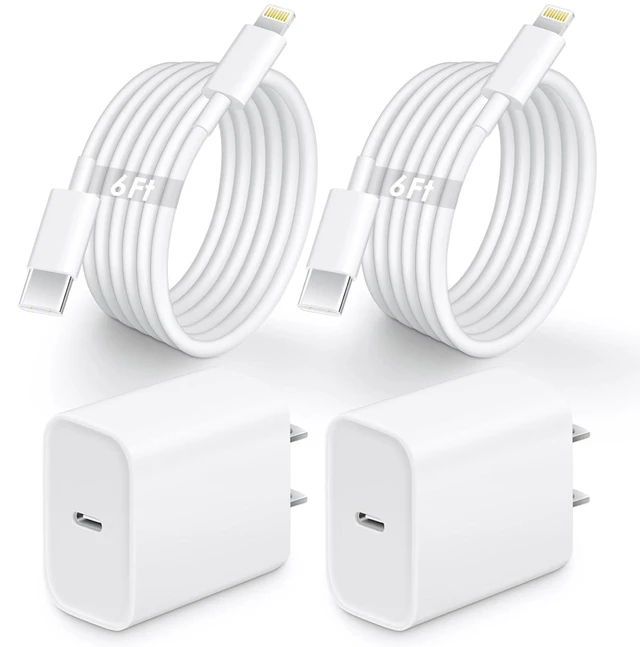 Main image of Fast iPhone Charger Block Compatible with iPhone 13 14 Fast Charger Cord 6 FT, MFI Certified for 2 Pack 20W PD iPhone Charger Fast Charging iPhone 14 13 12 11 Pro Max,14 Plus,XR,XSMAX-White