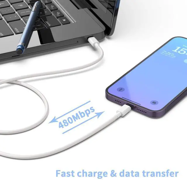 Alt view image 4 of 7 - USB C Fast Charger, 3 Pack 20W USB-C Power Adapter with 3 Pack 6FT Type C to Lightning Cable for iPhone 14/13 Pro/13/12/12 Mini/12 Pro Max/11 Pro