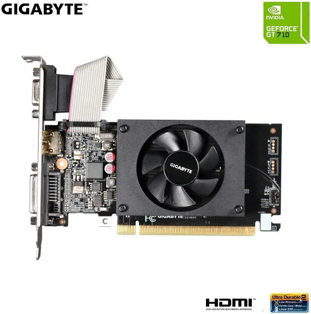Alt view image 2 of 5 - 2GB RAM DDR3 SDRAM Video Graphics Cards GV-N710D3-2GL REV2.0 for Desktop