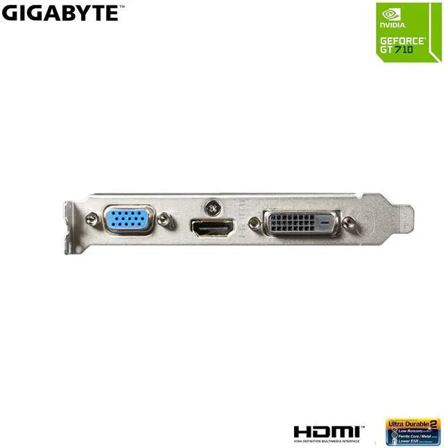 Alt view image 5 of 5 - 2GB RAM DDR3 SDRAM Video Graphics Cards GV-N710D3-2GL REV2.0 for Desktop