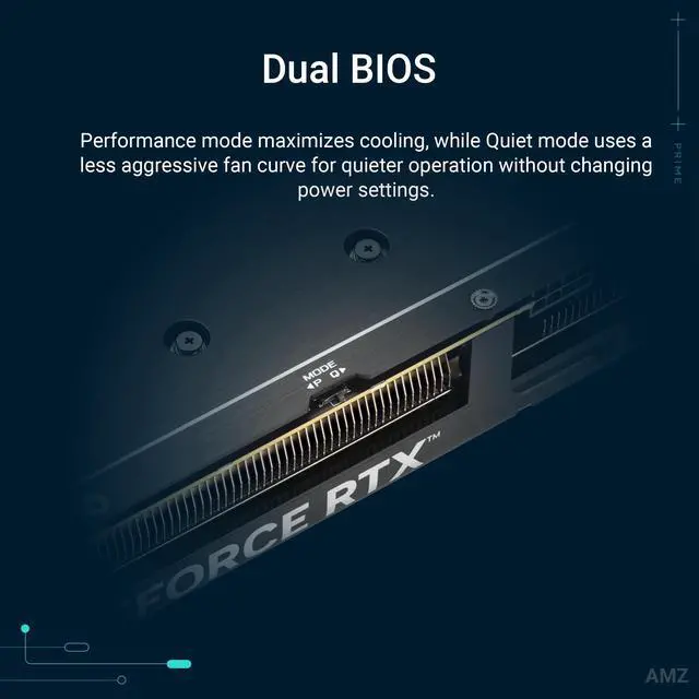 Alt view image 5 of 7 - _Mega Brand The SFF-Ready Prime GeForce RTX 5060 Ti 16GB GDDR7 OC Edition Graphics Card (PCIe® 5.0, 16GB GDDR7, HDMI®/DP 2.1, 2.5-Slot, Axial-tech Fans, Dual BIOS)