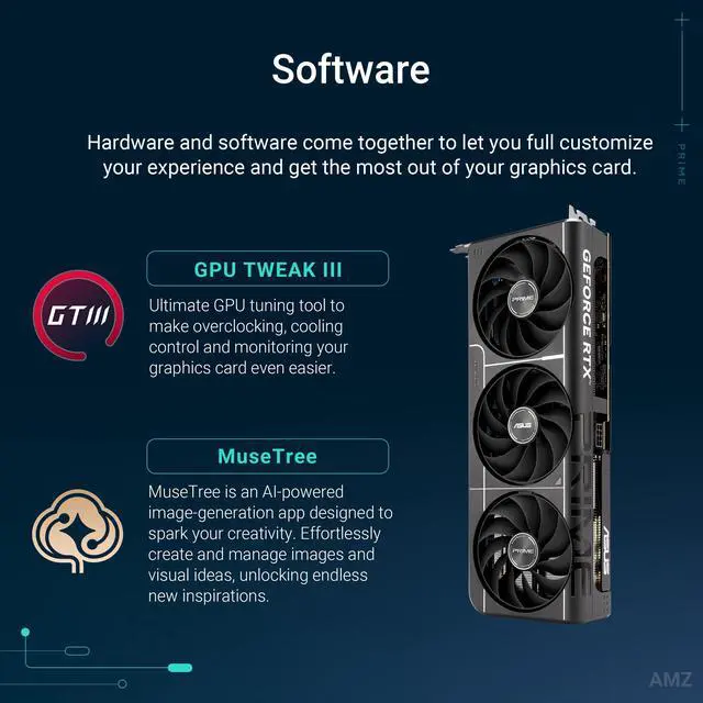 Alt view image 7 of 7 - _Mega Brand The SFF-Ready Prime GeForce RTX 5060 Ti 16GB GDDR7 OC Edition Graphics Card (PCIe® 5.0, 16GB GDDR7, HDMI®/DP 2.1, 2.5-Slot, Axial-tech Fans, Dual BIOS)