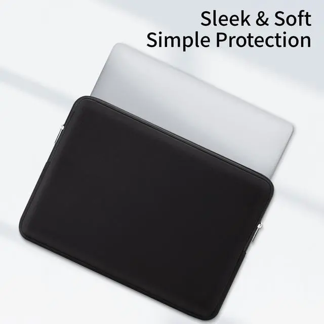 Alt view image 2 of 7 - _Mega Brand 14 Inch Laptop Sleeve Case Protective Soft Padded Zipper Cover Carrying Computer Bag Compatible with 14" Notebook Chromebook Tablet Ultrabook (Black)