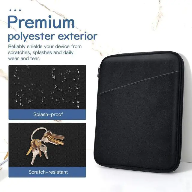 Alt view image 4 of 7 - 9-11 Inch Tablet Sleeve Bag Carrying Case, Black