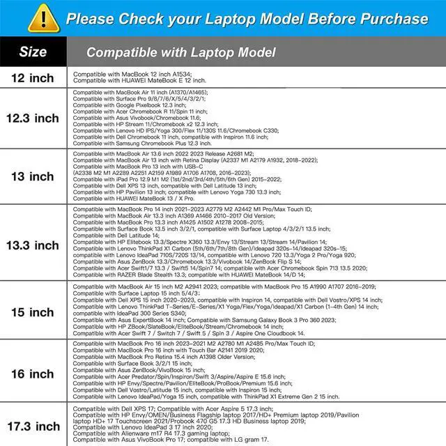 Alt view image 5 of 6 - Laptop Case 13.3 inch, 13-13.3 inch Laptop Sleeve Bag with Pocket