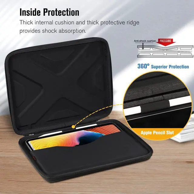 Alt view image 3 of 7 - Hard Shell Tablet Sleeve Case for 2026 iPad Air 11-inch (M4/M3/M2) & iPad (A16) 11th 2025, 11 Inch Pro M5/M4, 10.9"/10.2" i-Pad 10/9th Gen, 10.9" i-Pad Air 5/4th, Tablet Carrying Sleeve