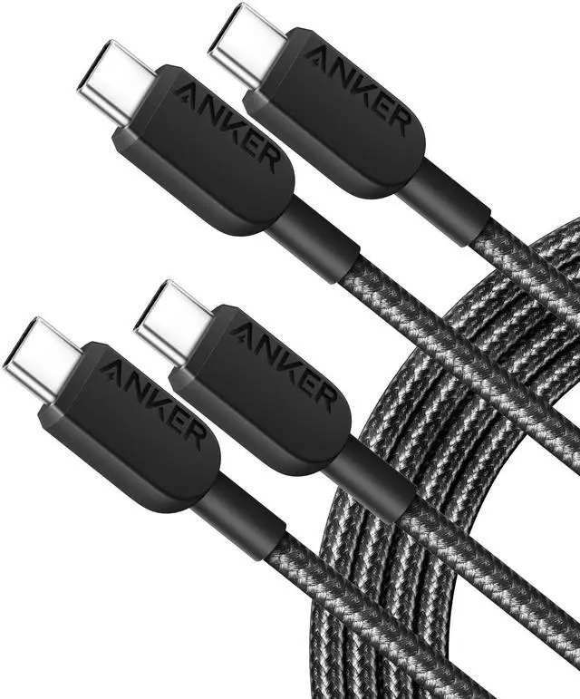 Main image of USB C to USB C Cable,Type-C Charger Fast Charging Cord (6FT,2Pack) for iPhone 17/16 Series,iPad Air 4,MacBook Pro 2022 and More (USB 2.0,Black)