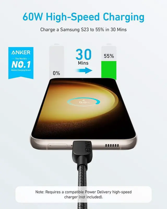 Alt view image 2 of 5 - USB C to USB C Cable,Type-C Charger Fast Charging Cord (6FT,2Pack) for iPhone 17/16 Series,iPad Air 4,MacBook Pro 2022 and More (USB 2.0,Black)