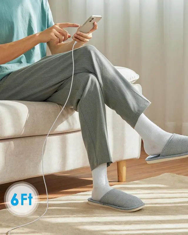 Alt view image 6 of 7 - i Phone 17 16 15 Charger Fast Charging - 20W PD Fast Charger Block with 6Ft USB C Cable for i Phone 17/16/15 Series, i Pad Pro/Air/Mini, Galaxy S23, Pixel 8 & More (2-Pack)