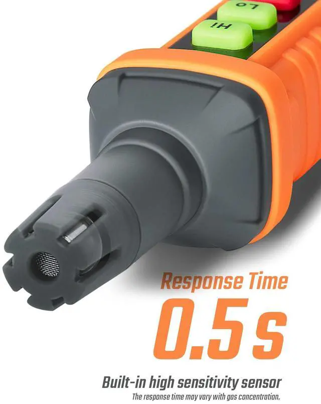 Alt view image 2 of 7 - _Mega Brand PT210 Gas Leak Detector, Natural Gas Detector with Audible & Visual Alarm, Locating The Source of Propane, Methane, and Combustible Leaks for Home and RV (Includes Battery x2) - Orange
