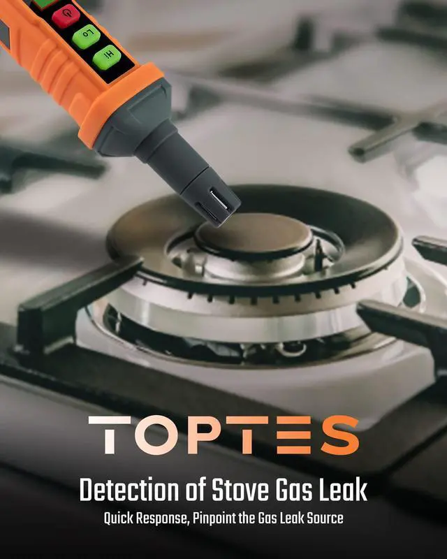 Alt view image 7 of 7 - _Mega Brand PT210 Gas Leak Detector, Natural Gas Detector with Audible & Visual Alarm, Locating The Source of Propane, Methane, and Combustible Leaks for Home and RV (Includes Battery x2) - Orange